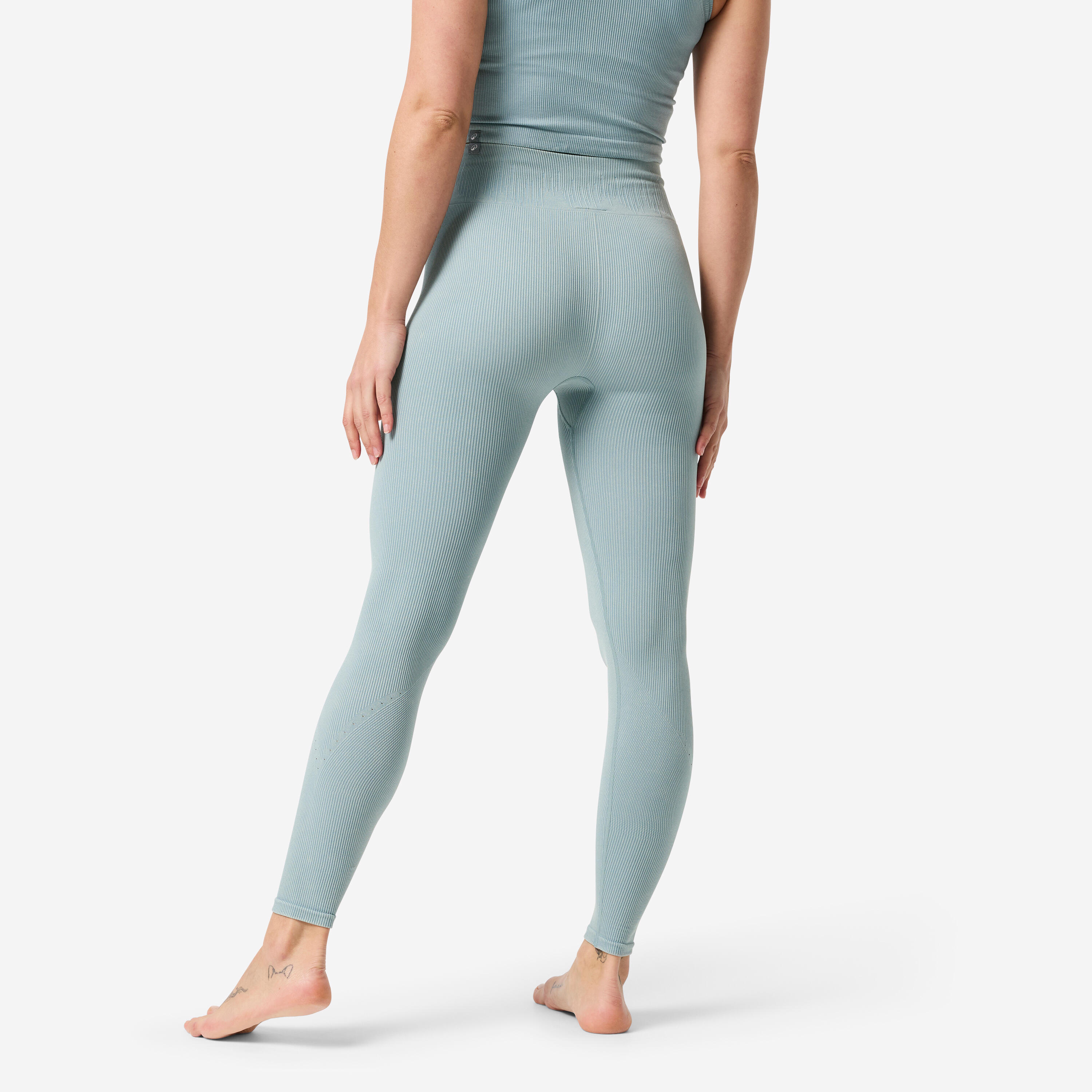 Leggings Yoga/Pilates Mujer Azul Gris 4/6