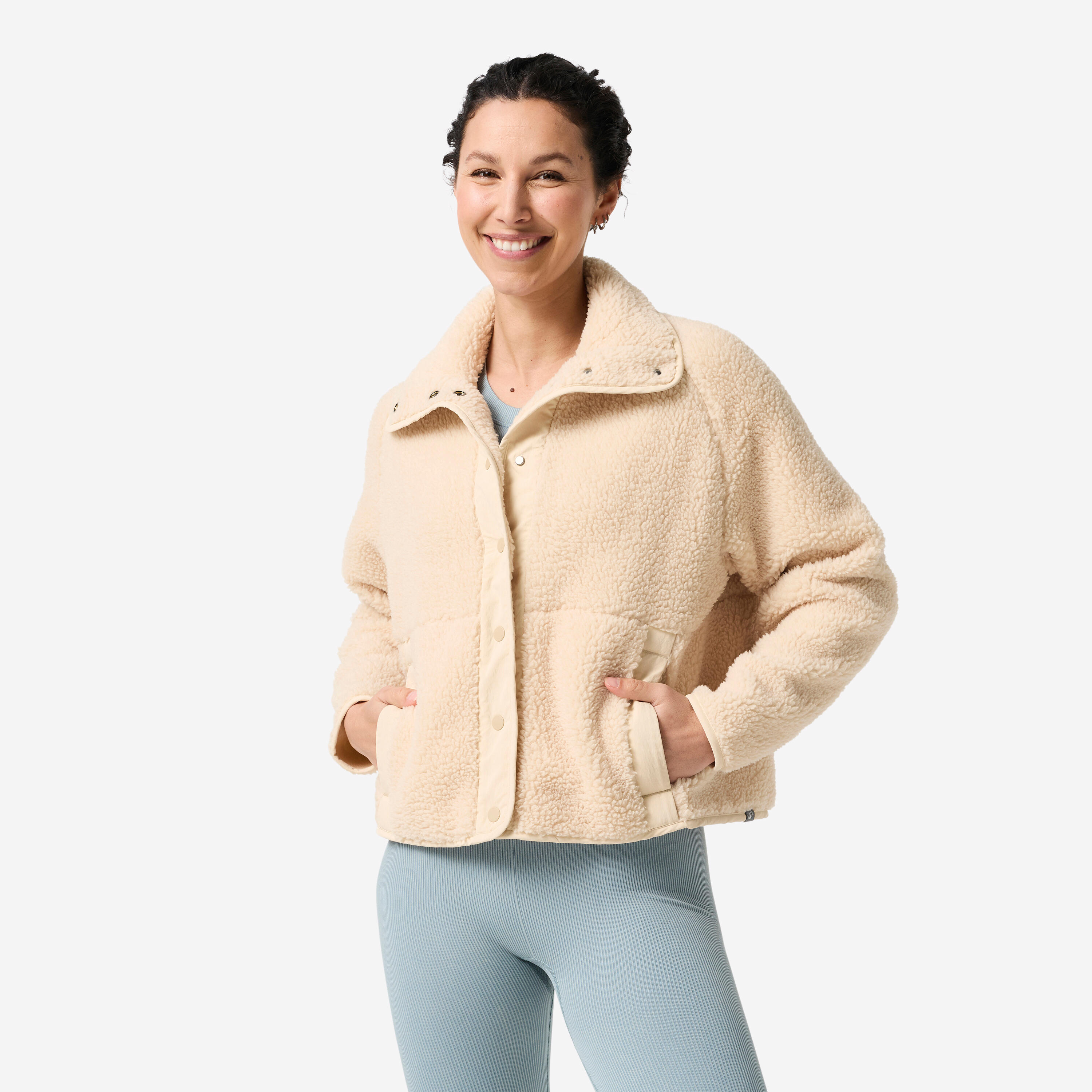 Polar sherpa de yoga/pilates bej, damă