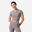 Tricou de yoga și Pilates elastic și moale, gri, damă