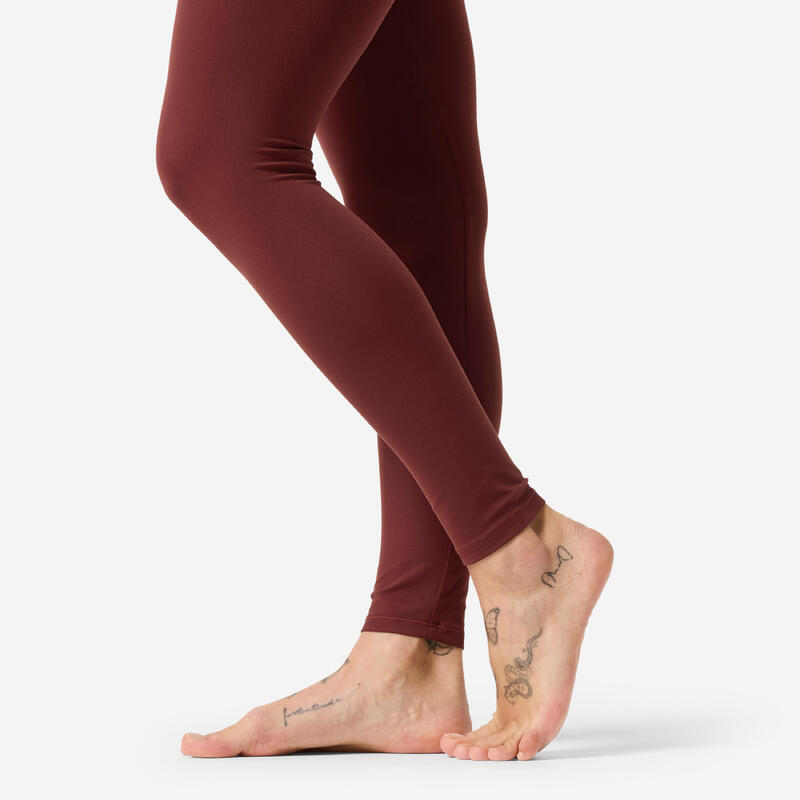 Colanți de yoga și pilates moi bordo Damă
