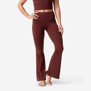 Leggings Yoga/Pilates Breathe Mujer Burdeos Corte Acampanado
