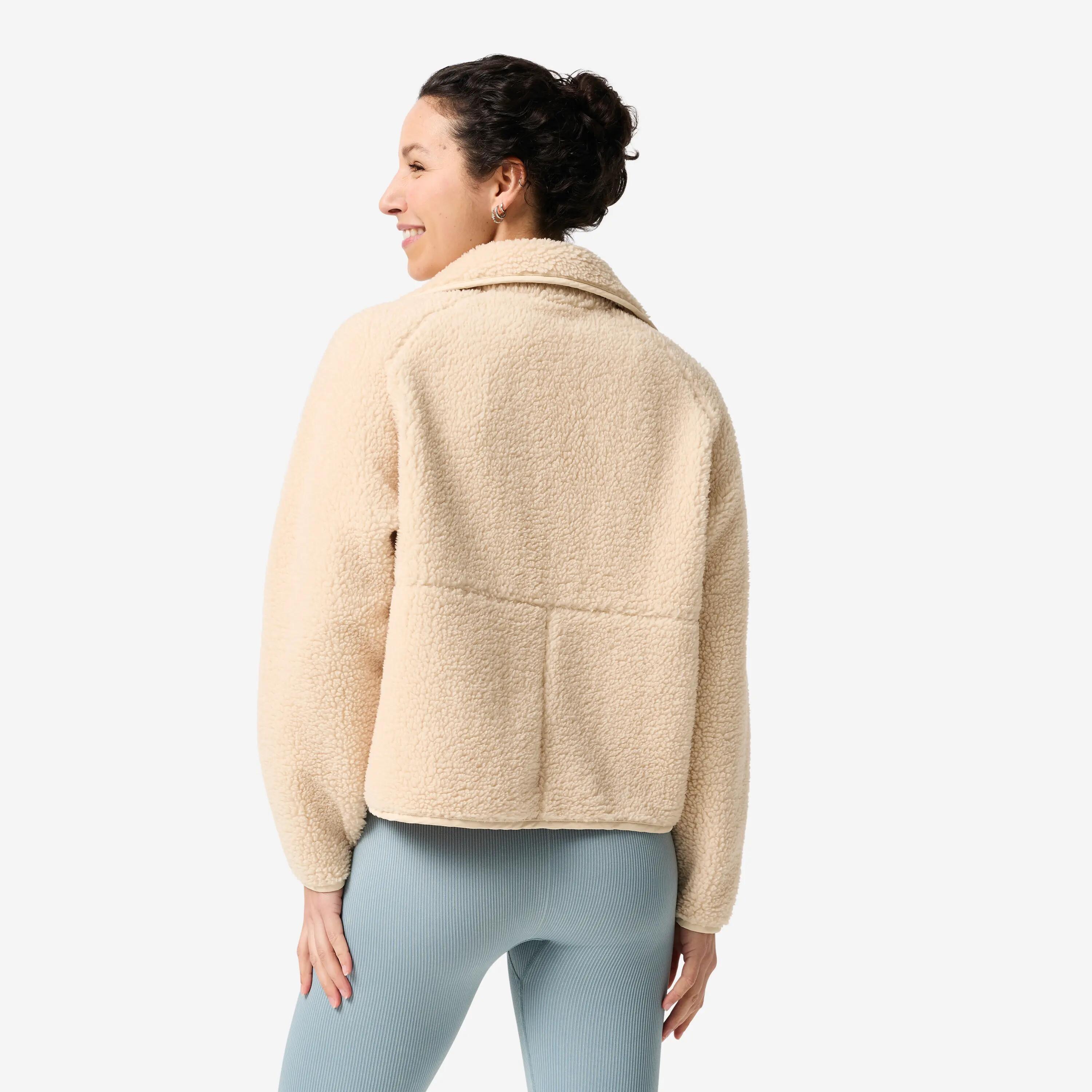 Pile sherpa donna yoga pesante beige 4/8