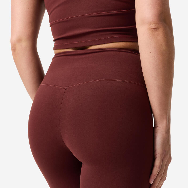 Colanți de yoga și pilates moi bordo Damă