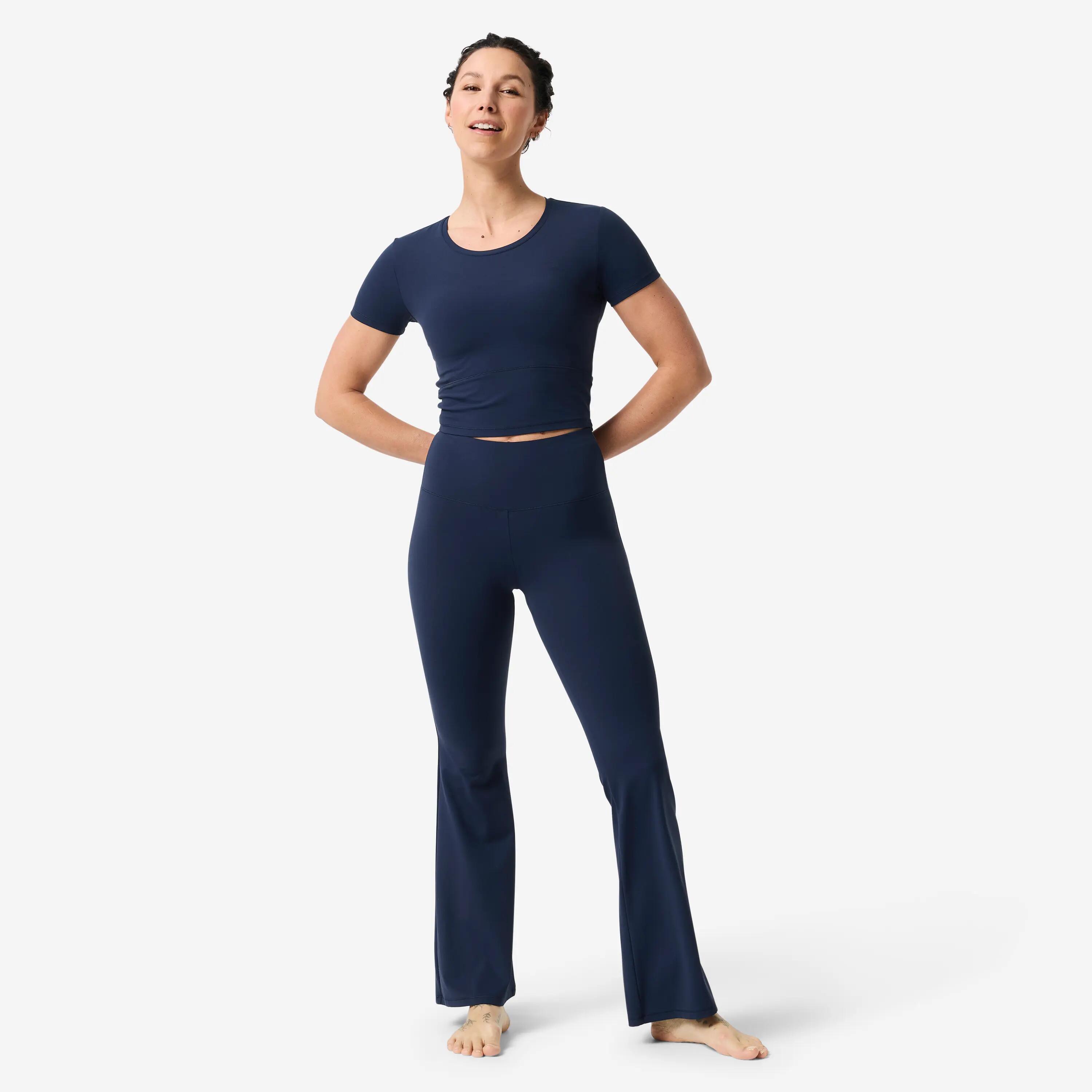 T-shirt donna yoga BREATHE slim fit traspirante blu 3/10