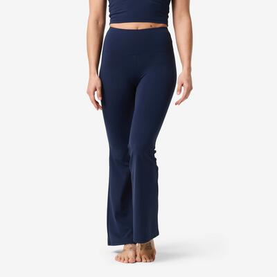 Flared legging voor dames donkerblauw