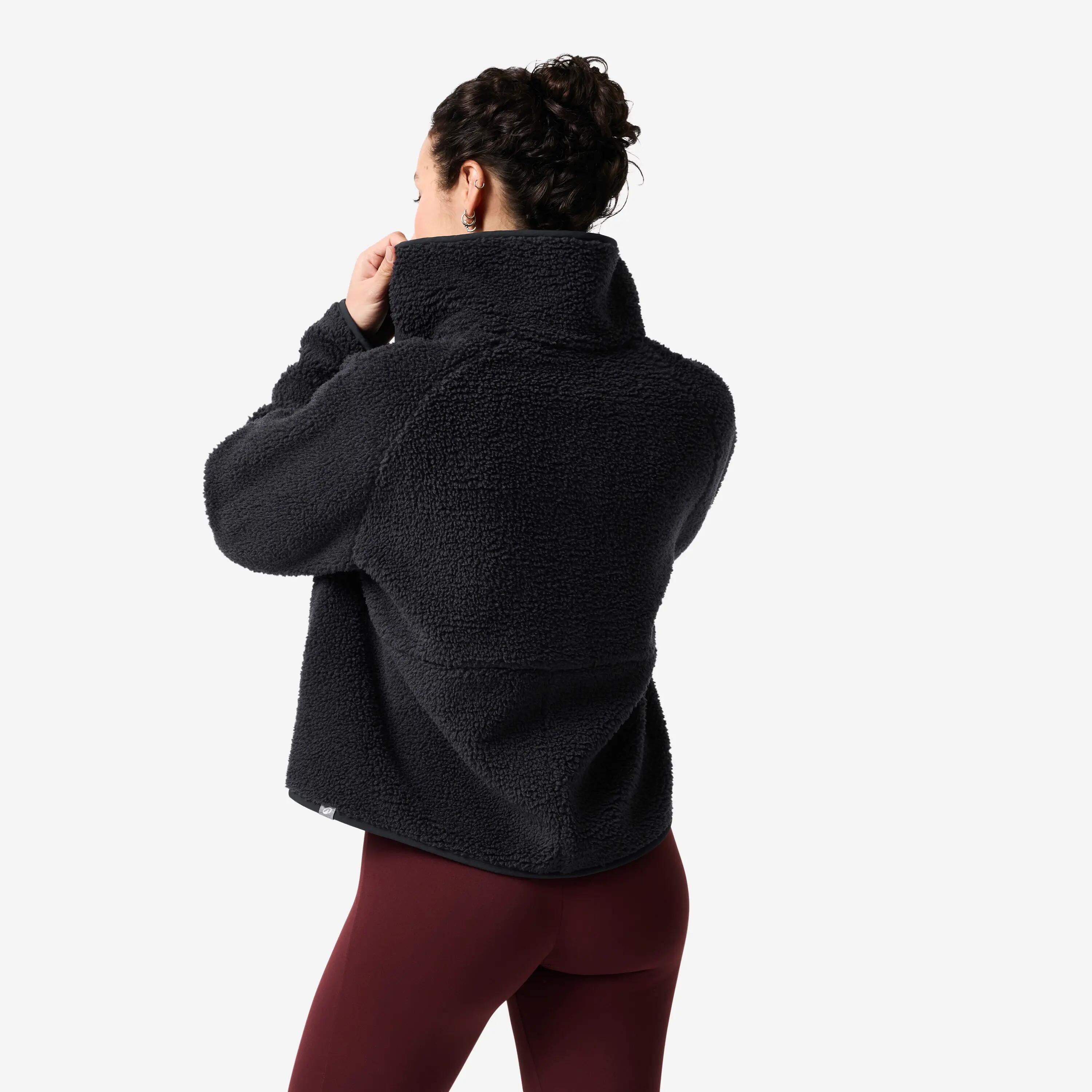 Polar sherpa de yoga/pilates Negru, Damă 6/8