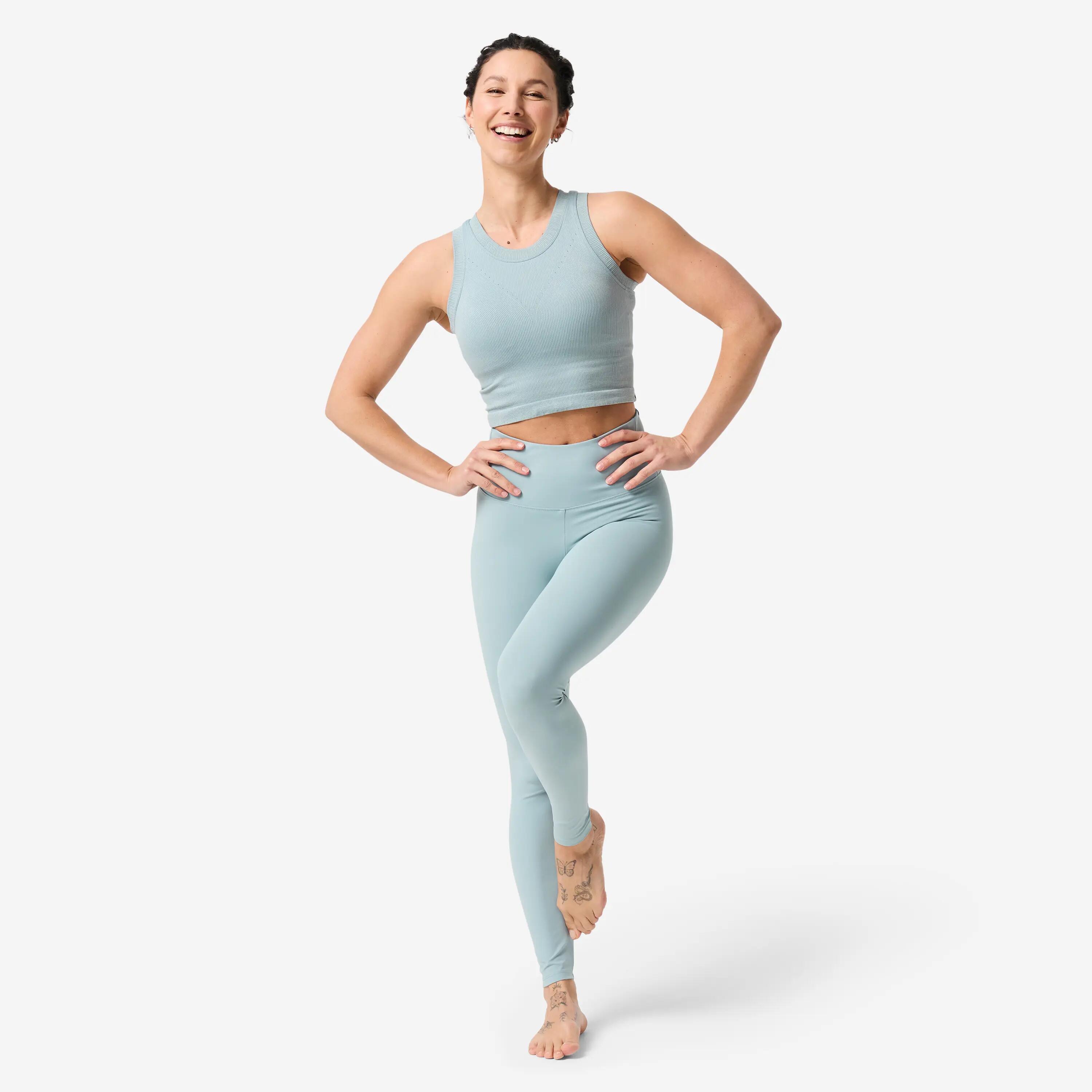 Legginsy do jogi i pilatesu damskie Domyos 3/9