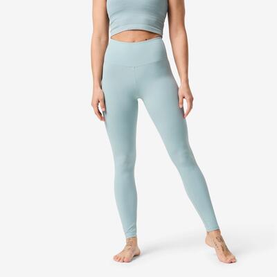 Leggings donna yoga BREATHE traspiranti vita alta modellanti verdi