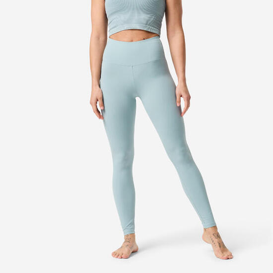Rekbare dameslegging voor yoga en Pilates Breathe grijsblauw