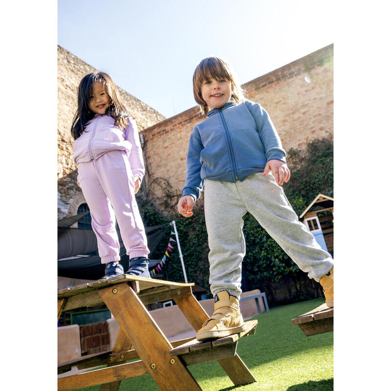 Încălțăminte barefoot piele STEPPER MID Bej Copii