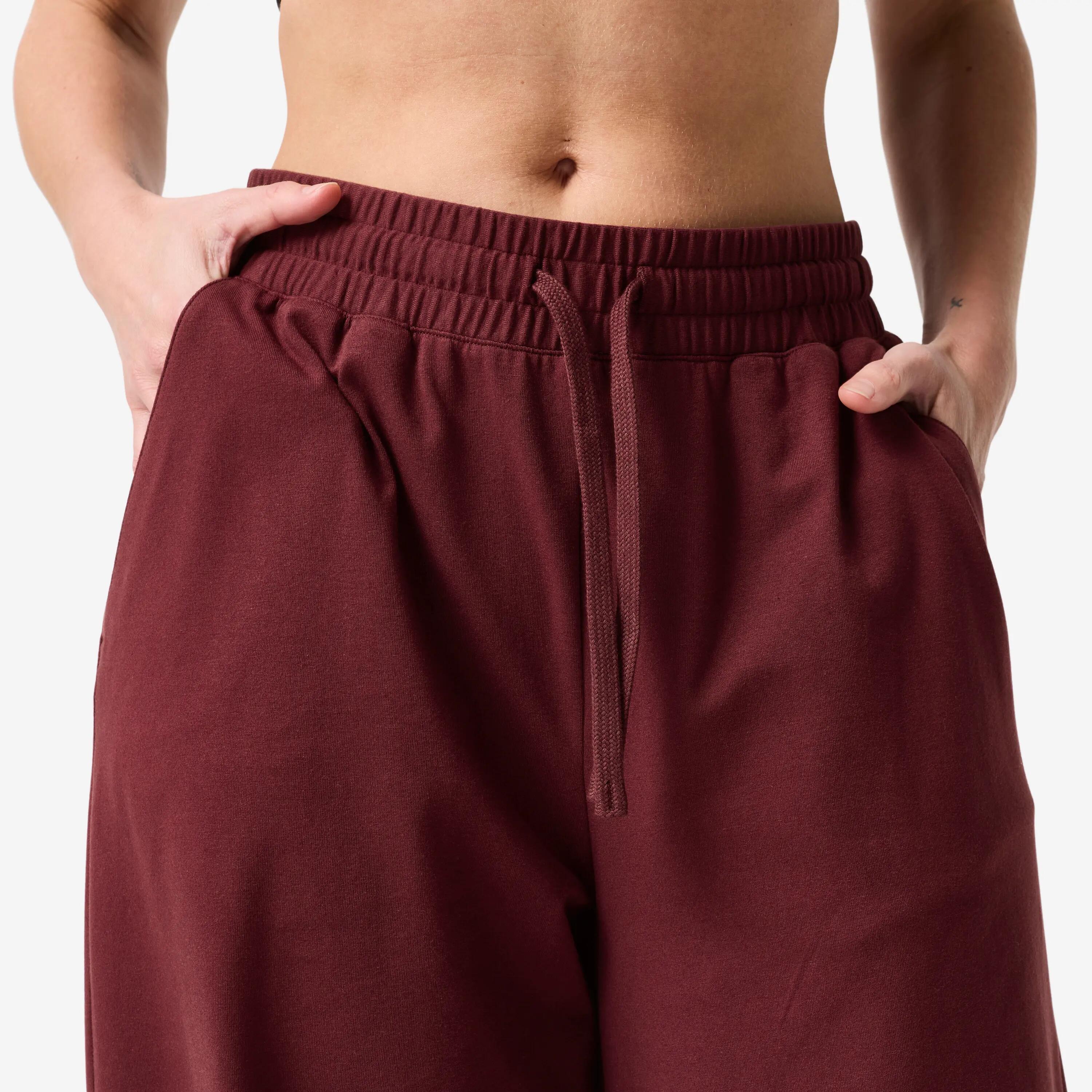 Joggingbroek voor fitness dames bordeaux 5/7