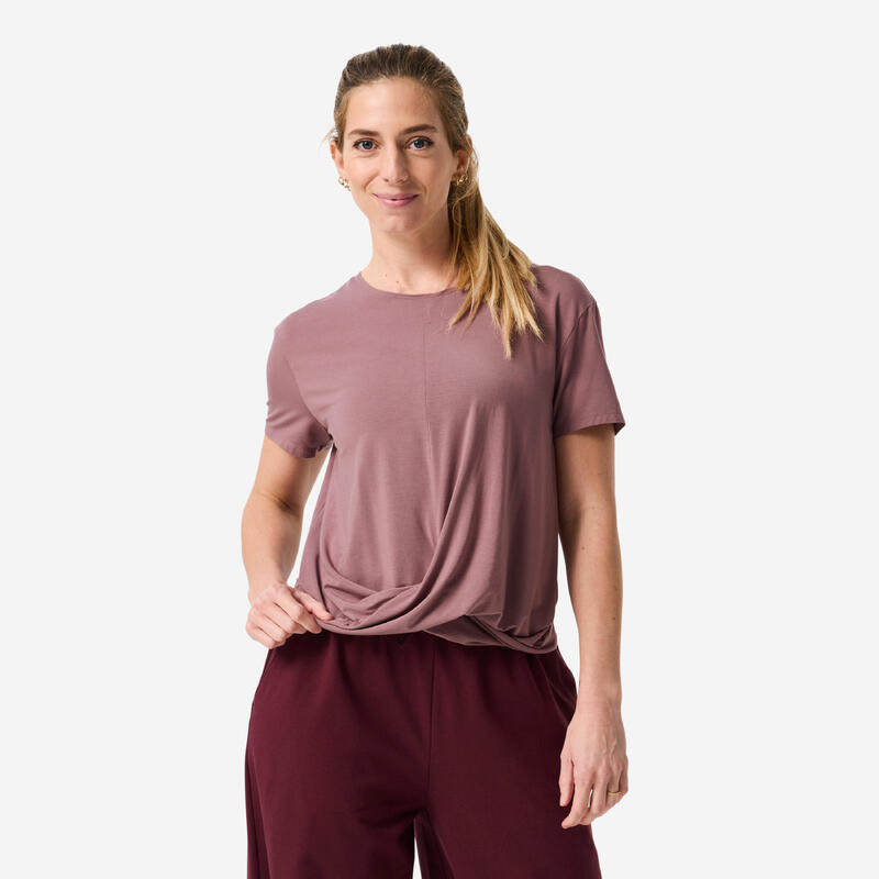 Tricou twist Taupe Damă