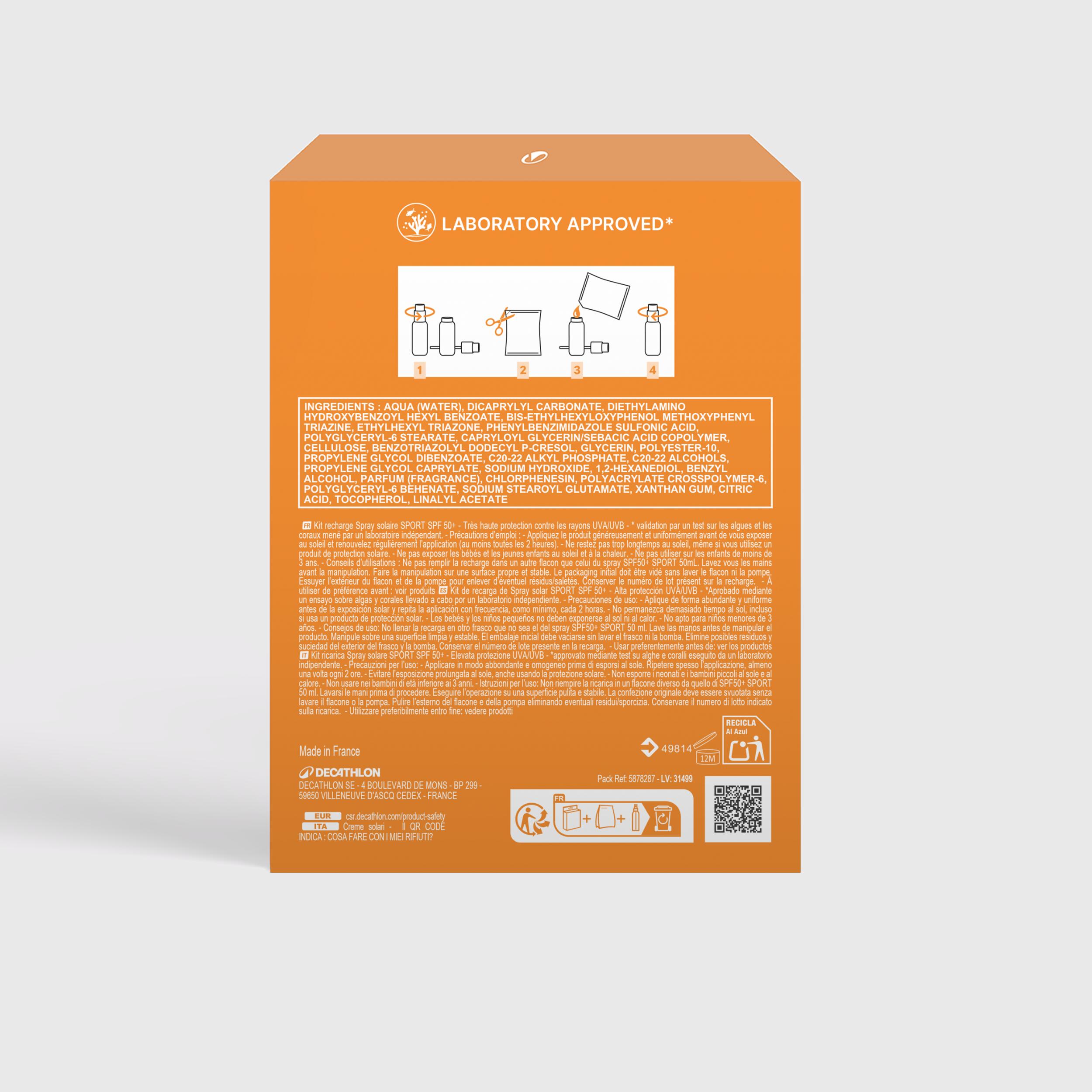 Kit de spray solar SPF50+ y recarga de 50 ml   3/3