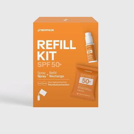 Kit spray solaire SPF50+ et recharge 50ml