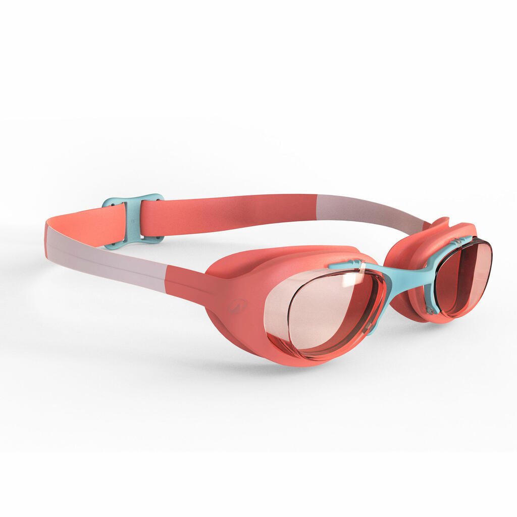 Lunettes de natation enfant, Xbase orange teinté rose orange bleu