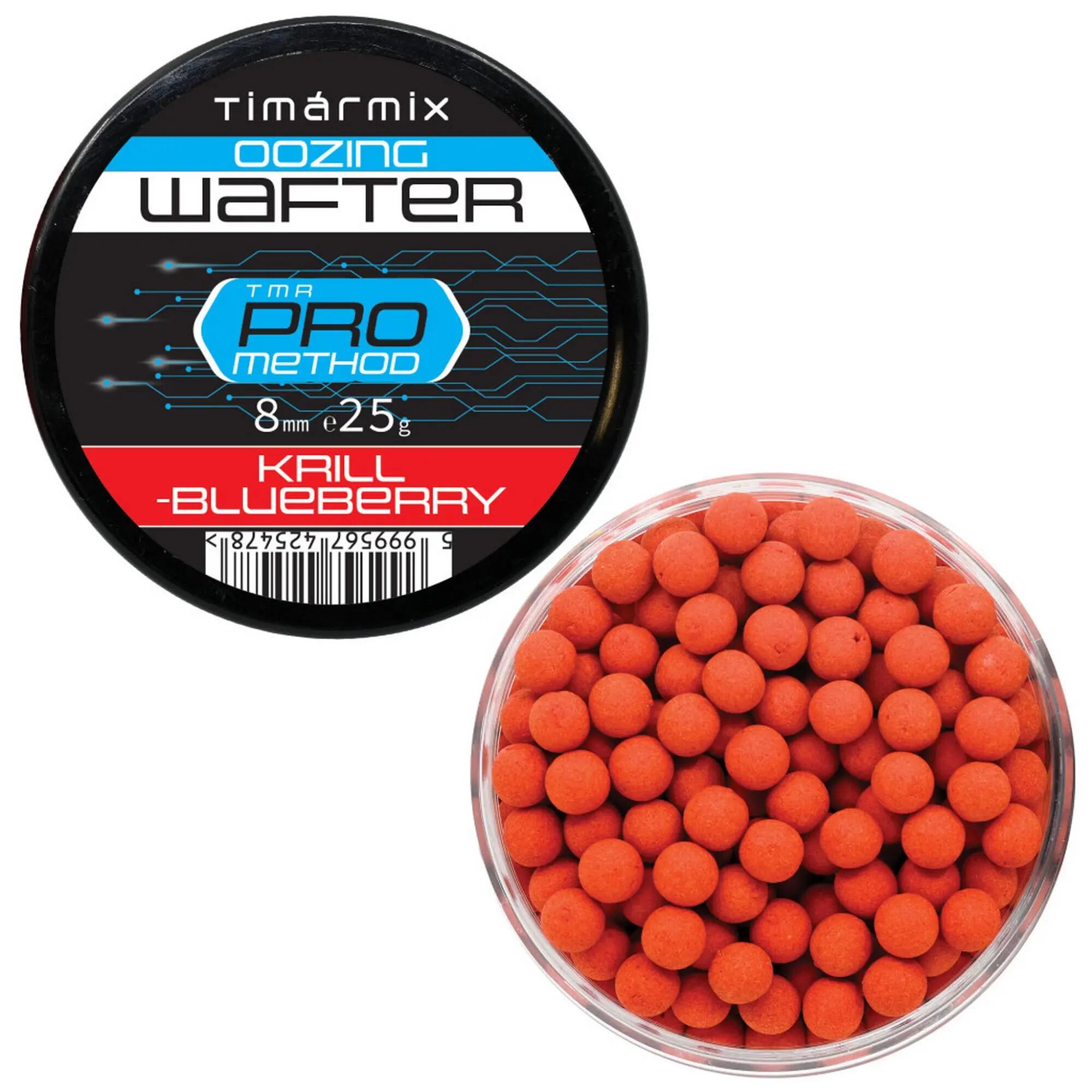 Csali, krill-áfonya, 8 mm, 25 g - Pro Method Oozing Wafter 1/1