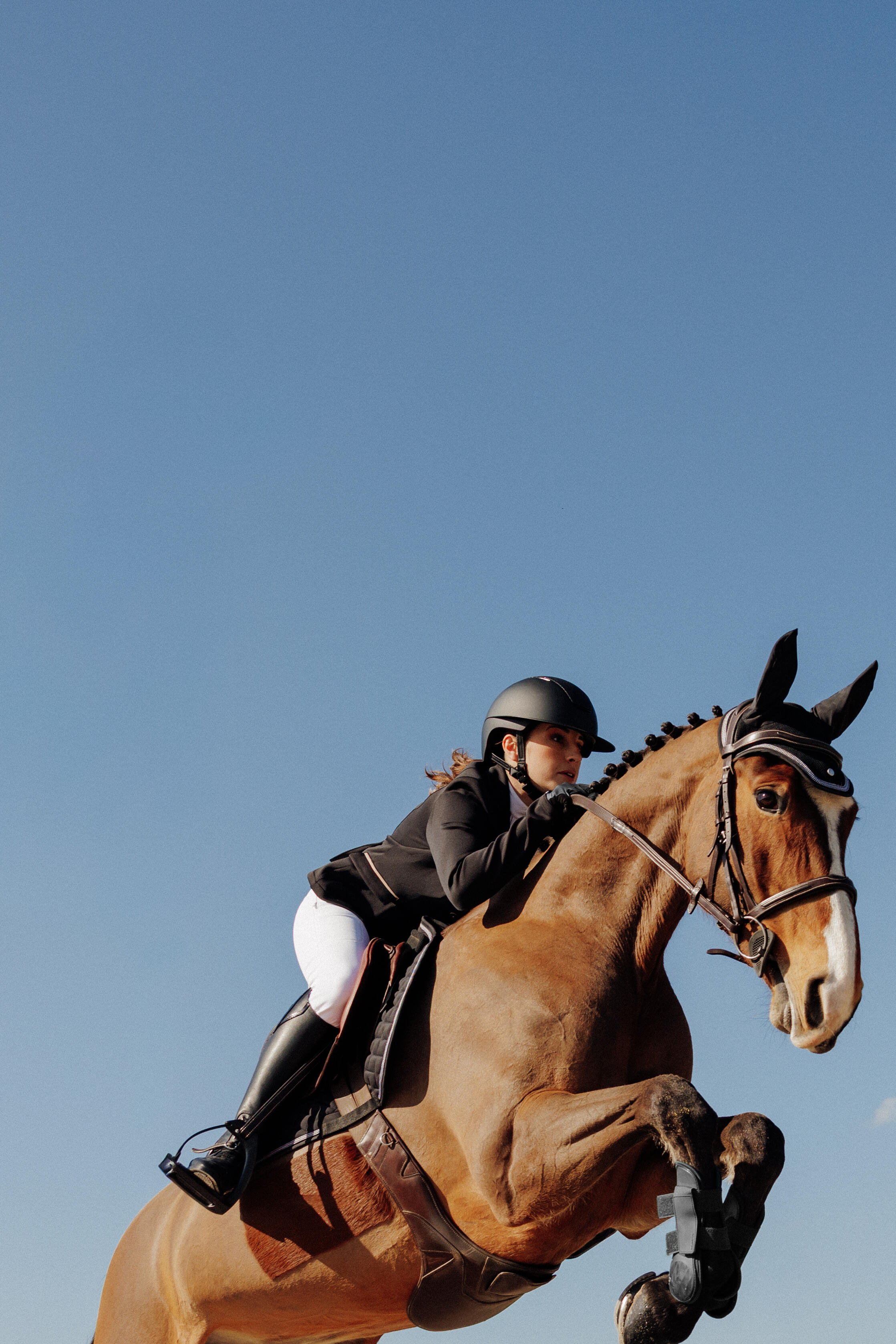 Women's Horse Riding Show Jacket - Black - FOUGANZA