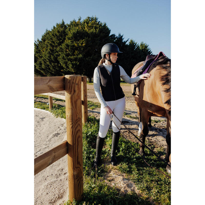 Pantalon concurs echitație 500 Fullgrip Alb Damă