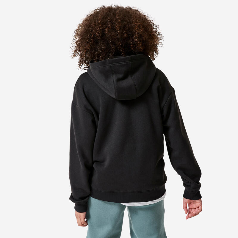 Hanorac cu glugă oversize Negru Copii