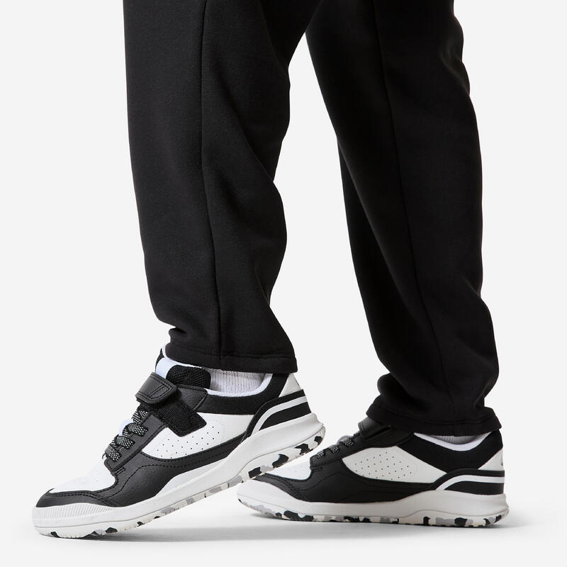 Pantalon de jogging călduros din fleece, negru, copii