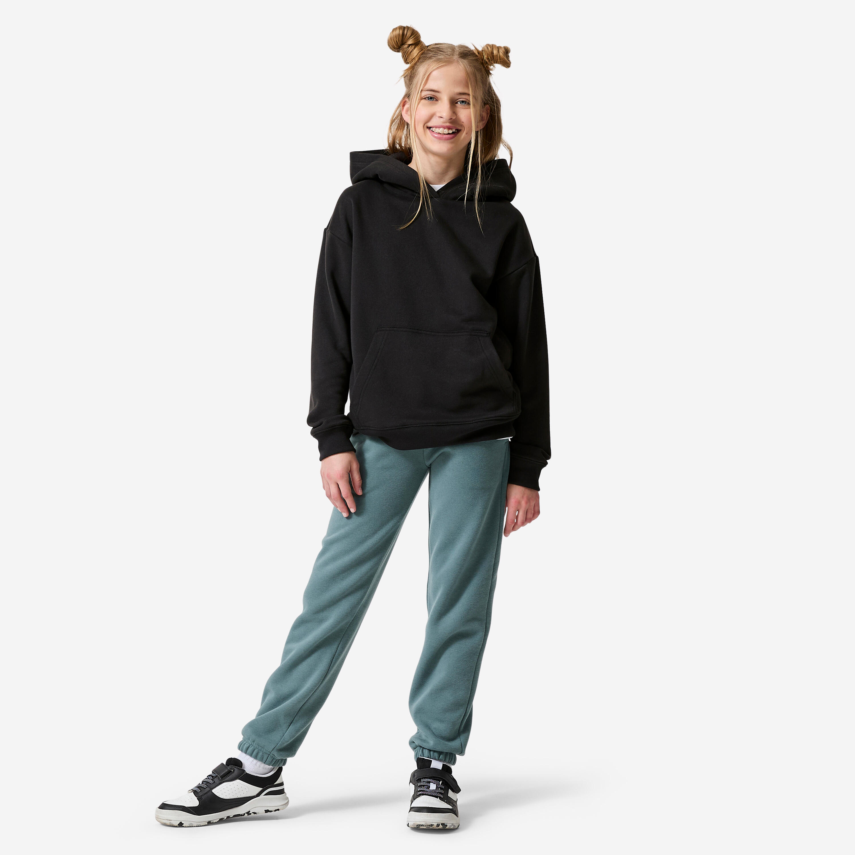 Hoodie oversized kind zwart 2/6
