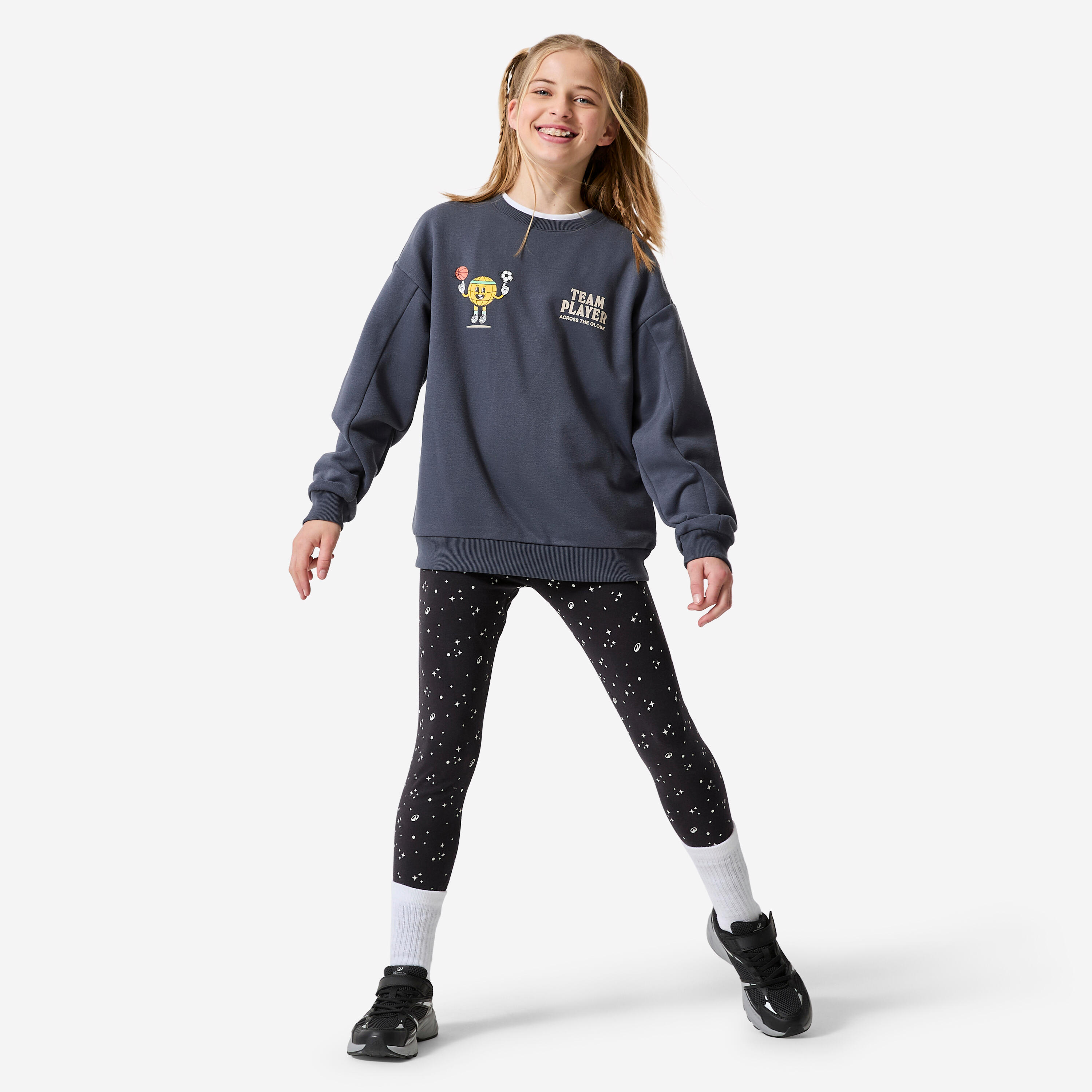 Dessuadora Nens Gris Estampada Coll Rodó Moletó Càlida 7/7