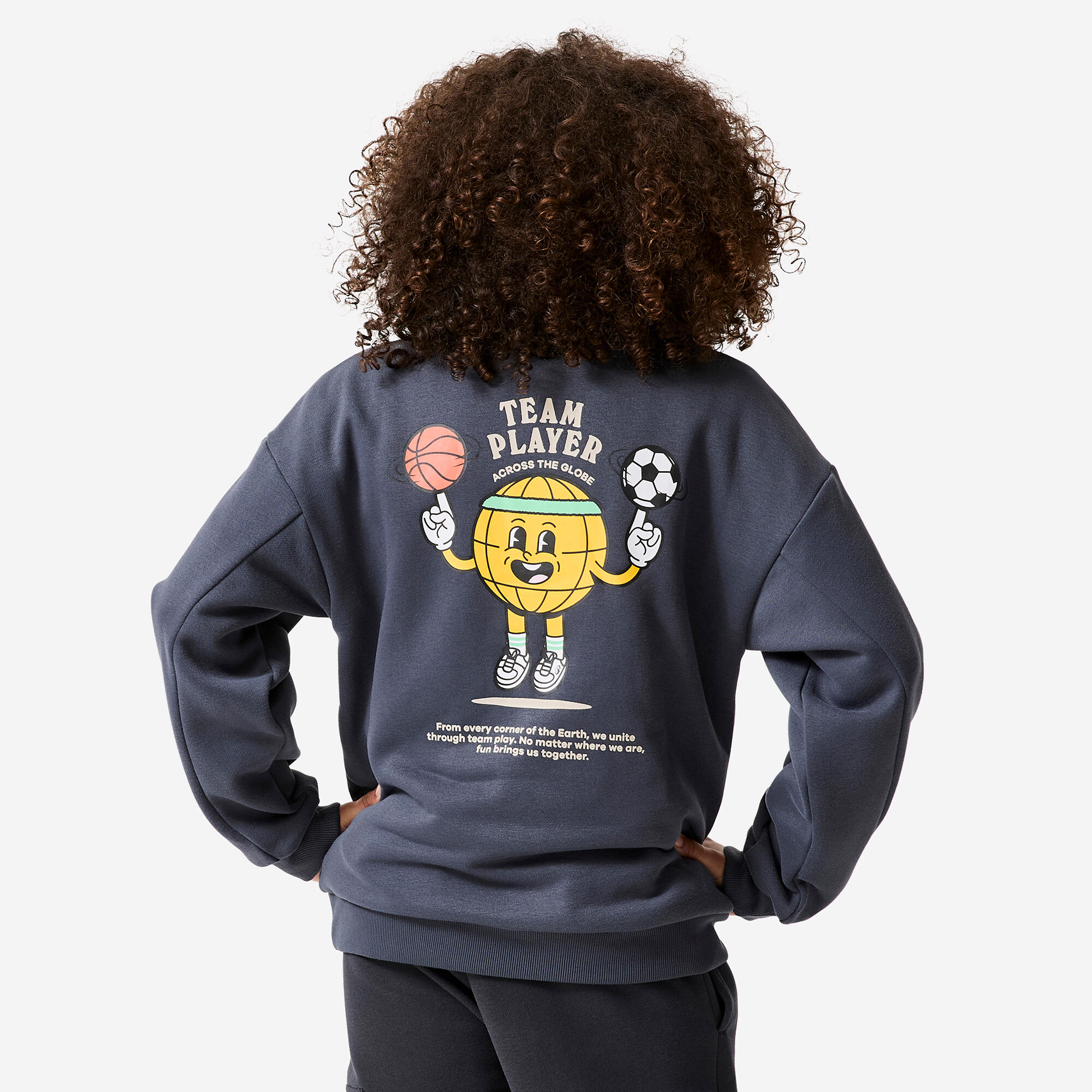 Dessuadora Nens Gris Estampada Coll Rodó Moletó Càlida 4/7