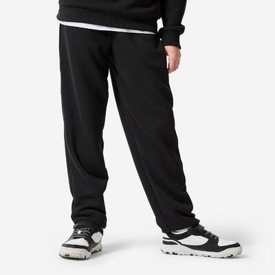 Warme fleece joggingbroek voor kinderen zwart