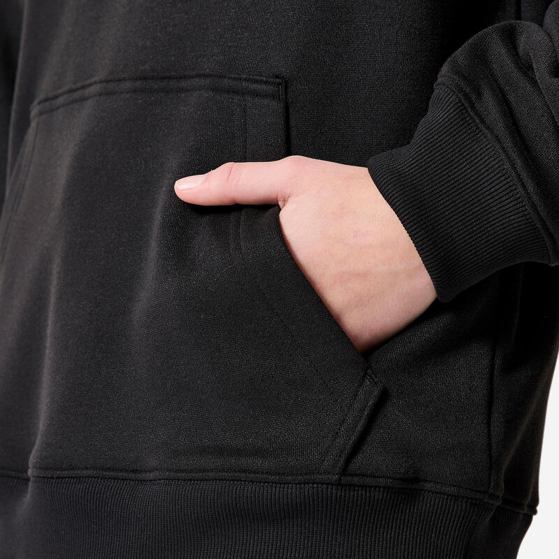 Hanorac cu glugă oversize Negru Copii