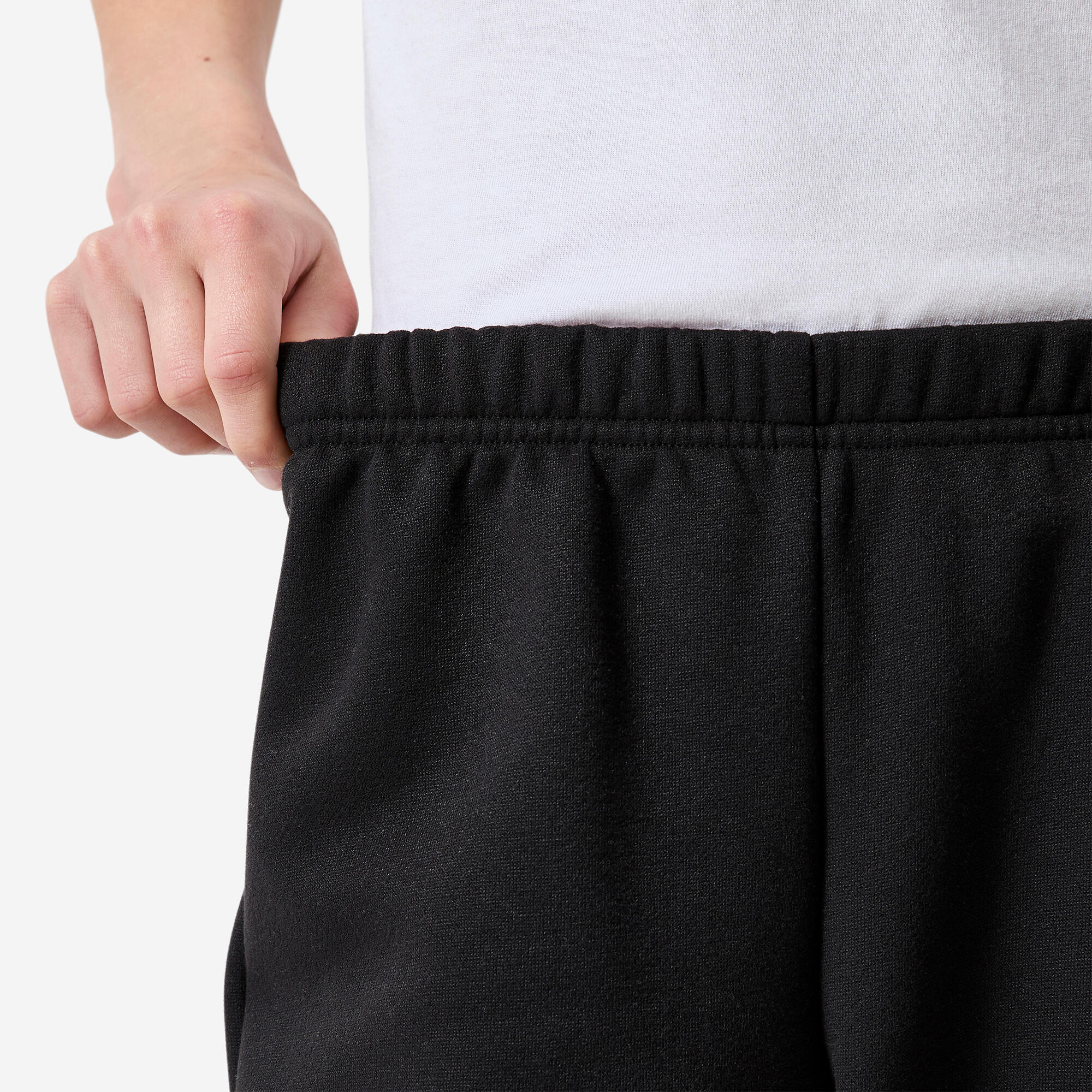 Kid's warm fleece jogging bottoms, black 3/7
