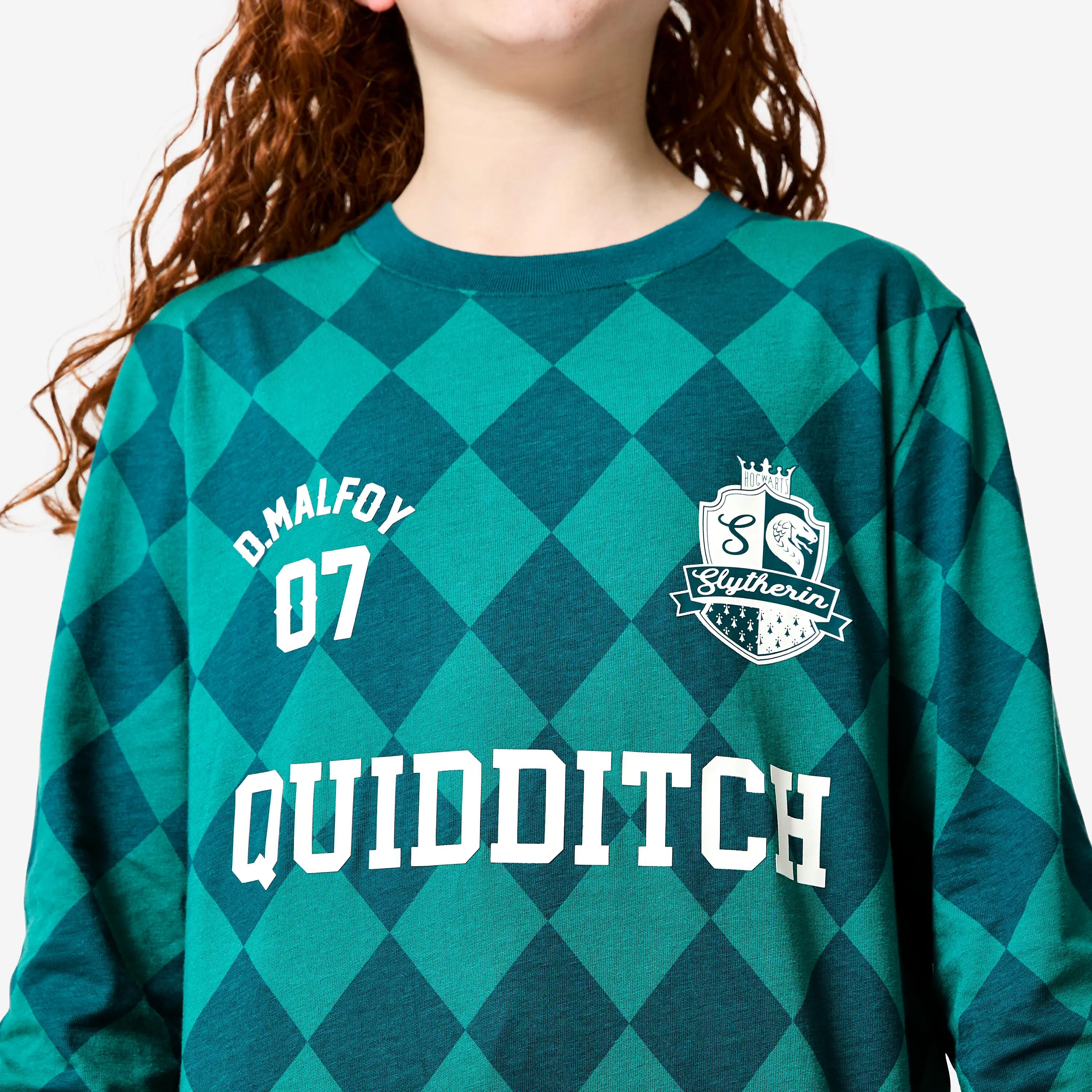 T-shirt manica lunga bambino ginnastica regular fit cotone Harry Potter verde 5/9