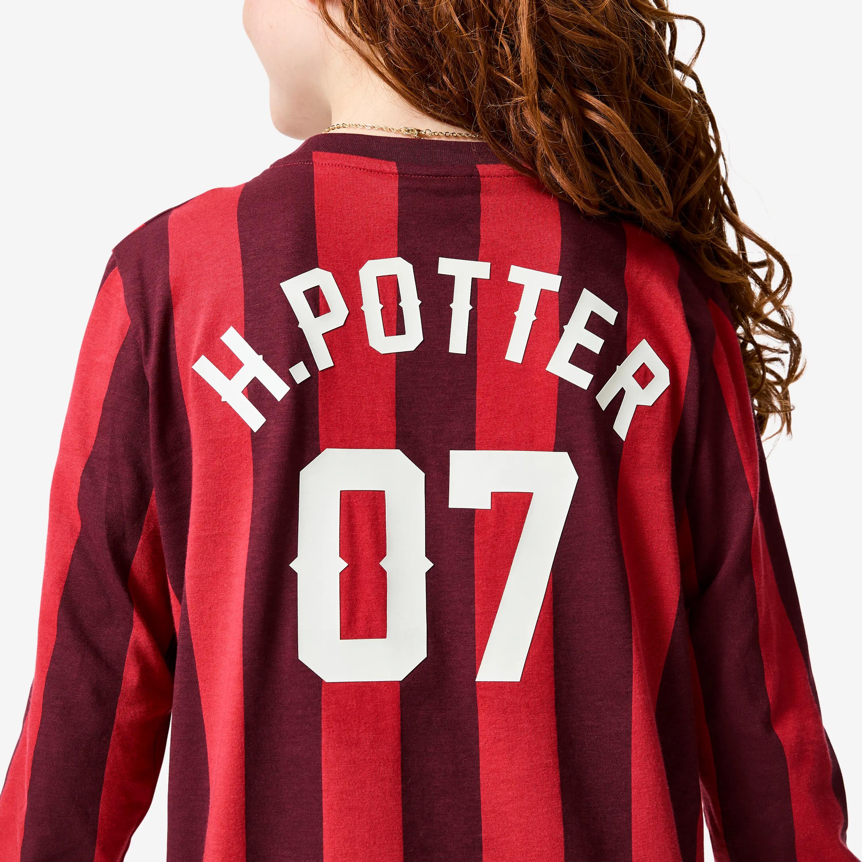 T-shirt manica lunga bambino ginnastica regular fit cotone Harry Potter bordeaux 3/11
