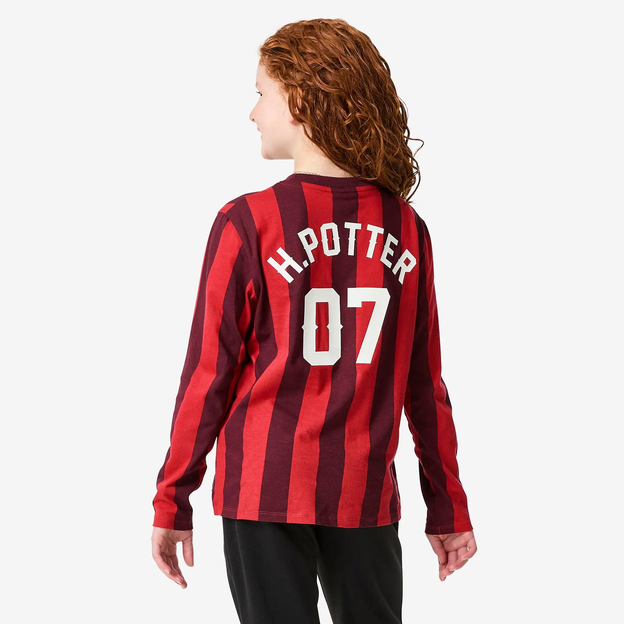 T-shirt manica lunga bambino ginnastica regular fit cotone Harry Potter bordeaux 4/11