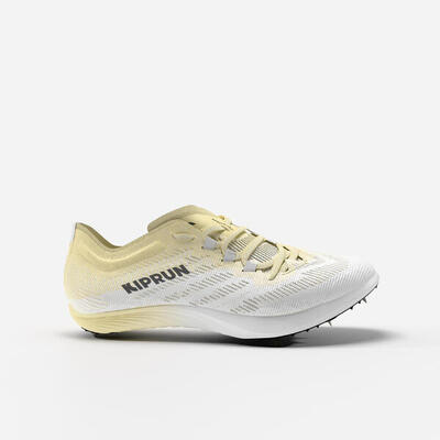 Langeafstandsschoenen met spikes kiprun at long 900 vanille