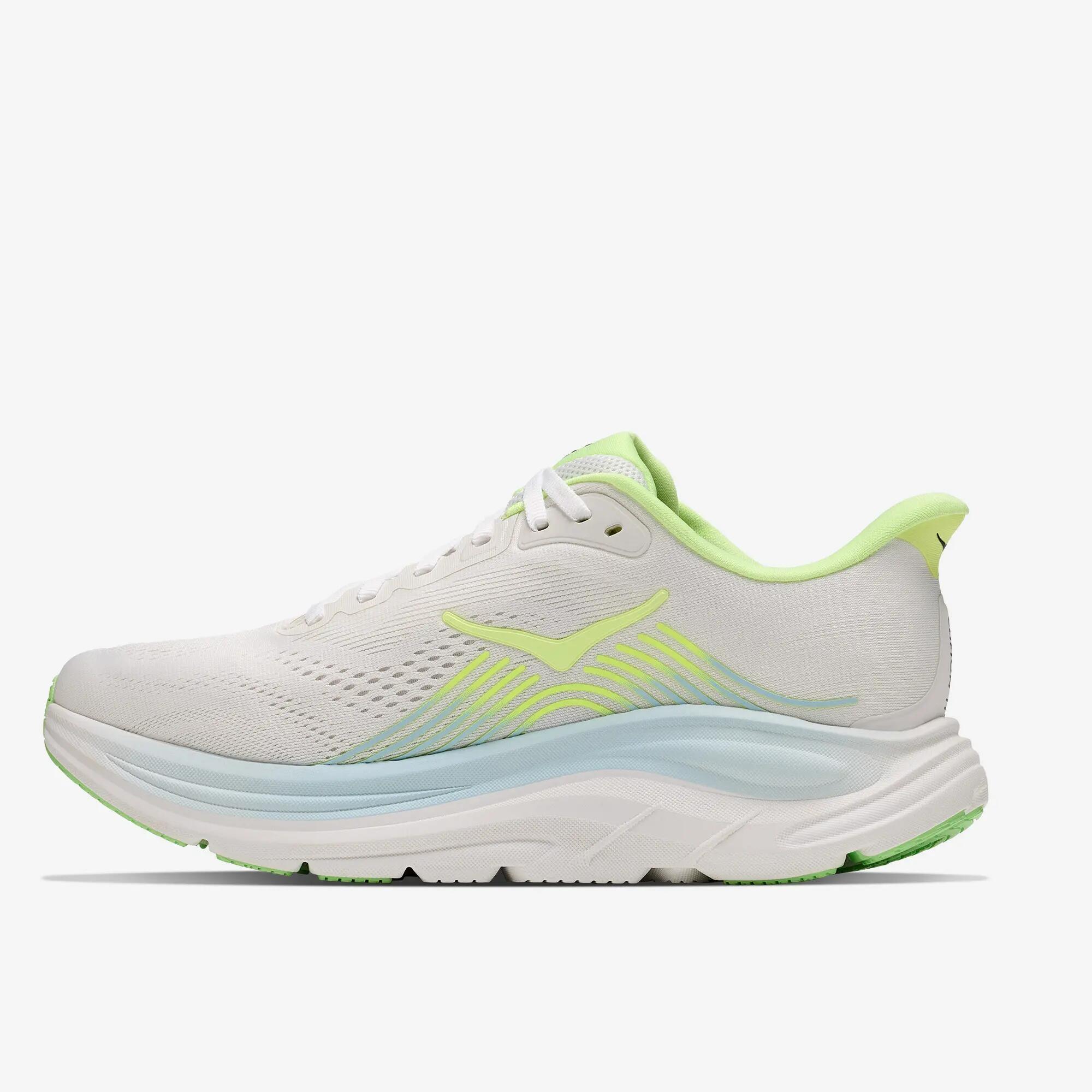 CHAUSSURES DE RUNNING FEMME HOKA CLIFTON 11 BLANC JAUNE 2/8