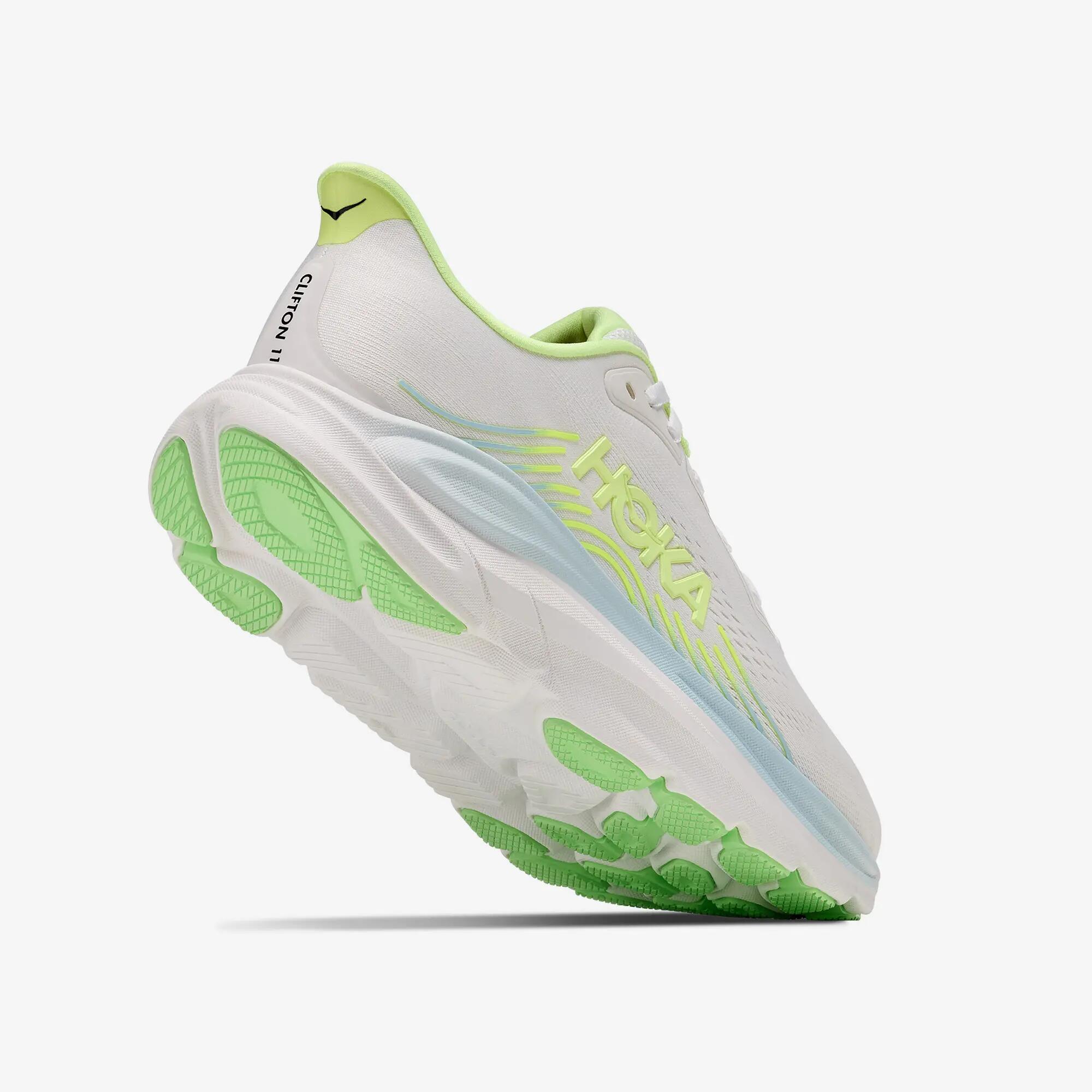 CHAUSSURES DE RUNNING FEMME HOKA CLIFTON 11 BLANC JAUNE 5/8