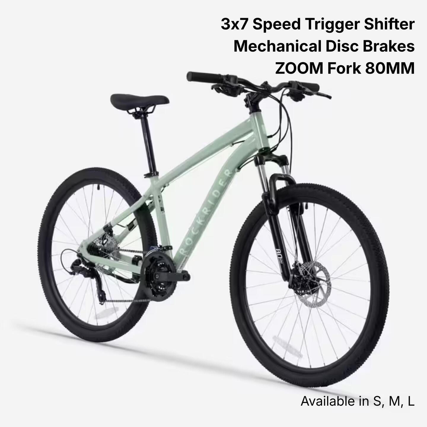 Mountain Bike EXPL50 V2 3x7 Speed 27.5 Inch - Green MTB