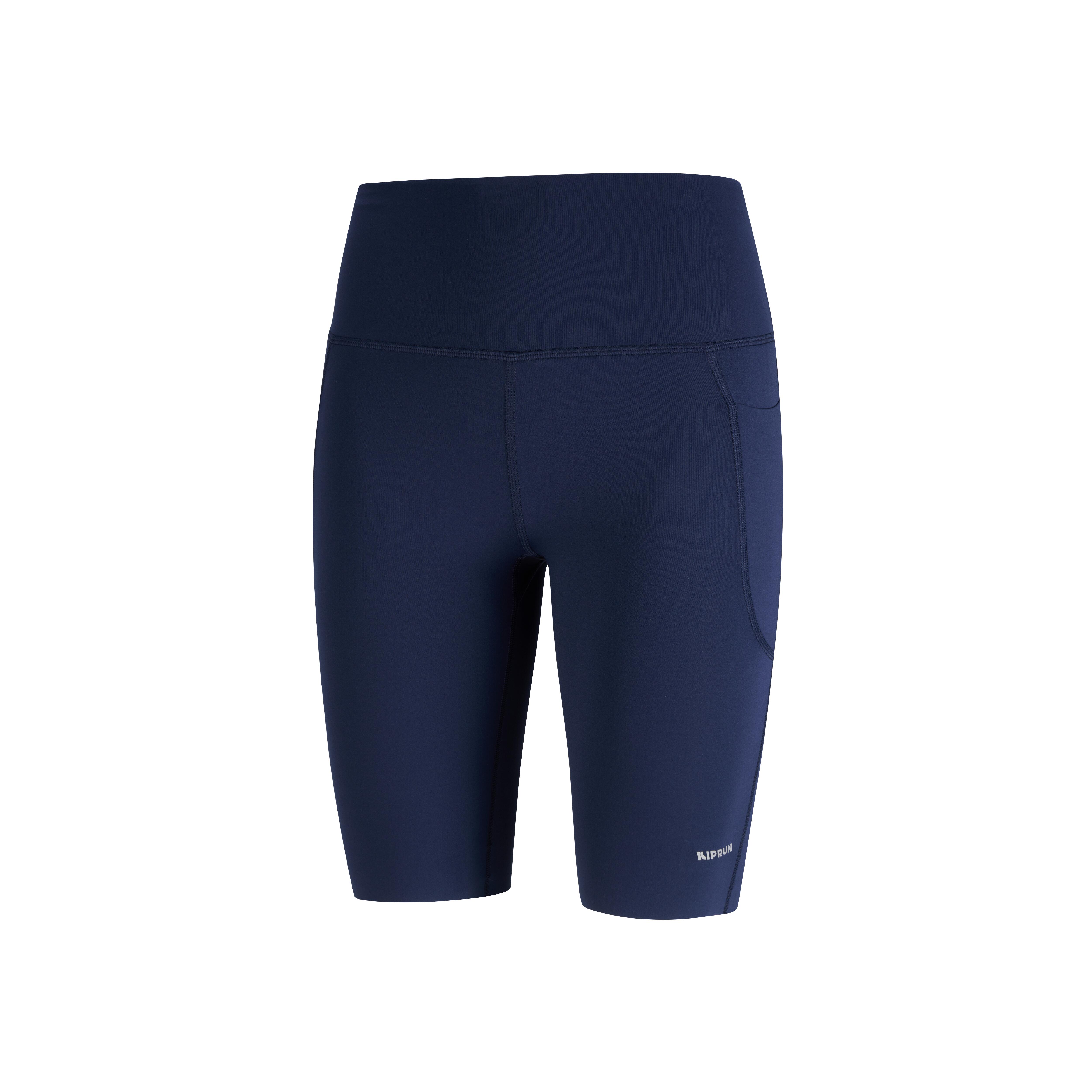 Women's Running Cycling Shorts - KIPRUN Run 500 Comfort - Navy