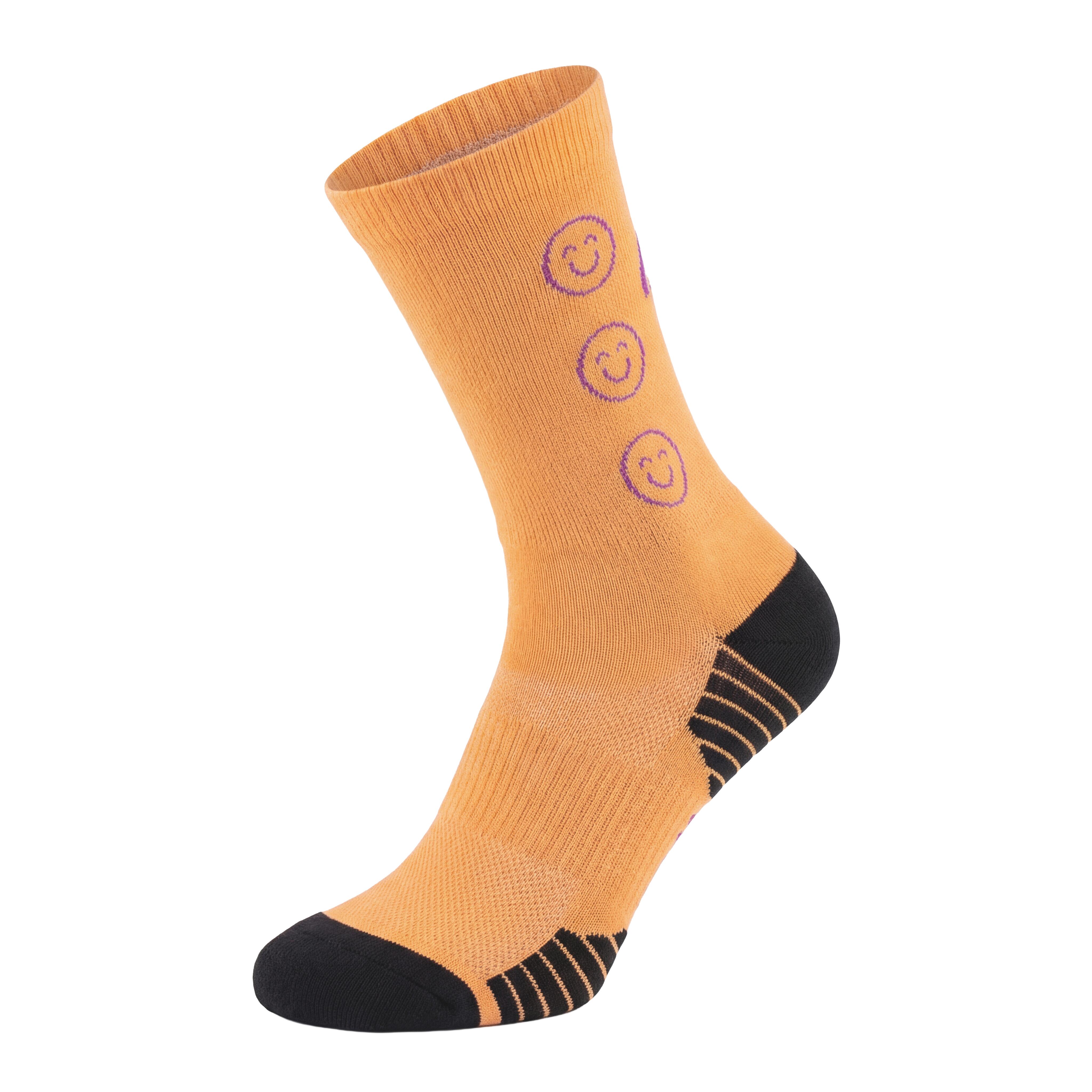 kalenji PACK OF 2 PAIRS OF RUN500 THICK MID-CALF RUNNING SOCKS - Orange-picture-22