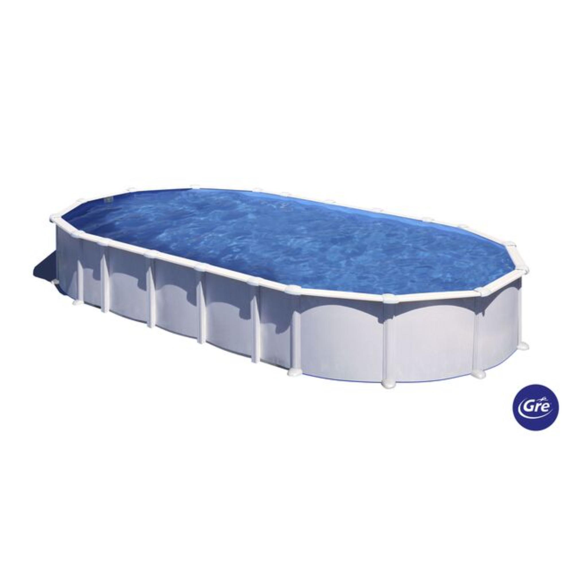 Piscina Desmontable ovalada blanca Haiti 915 x 470 x 132 cm de acero -CD 6/8