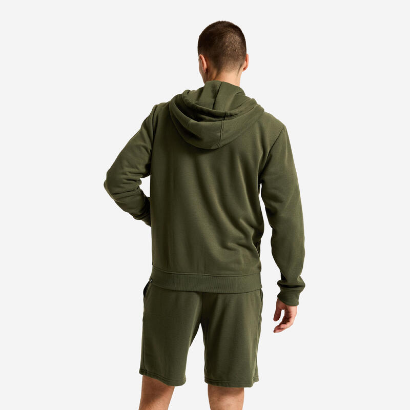 Erkek Kapüşonlu Sweatshirt - Haki