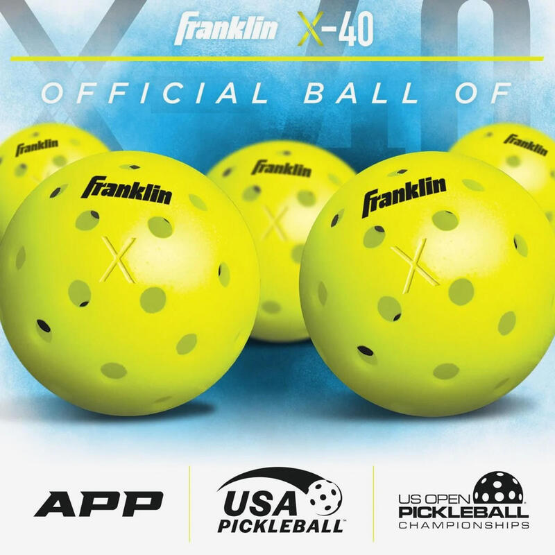 Set de 3 mingi de Pickleball X-40 oficiale ale USAPA
