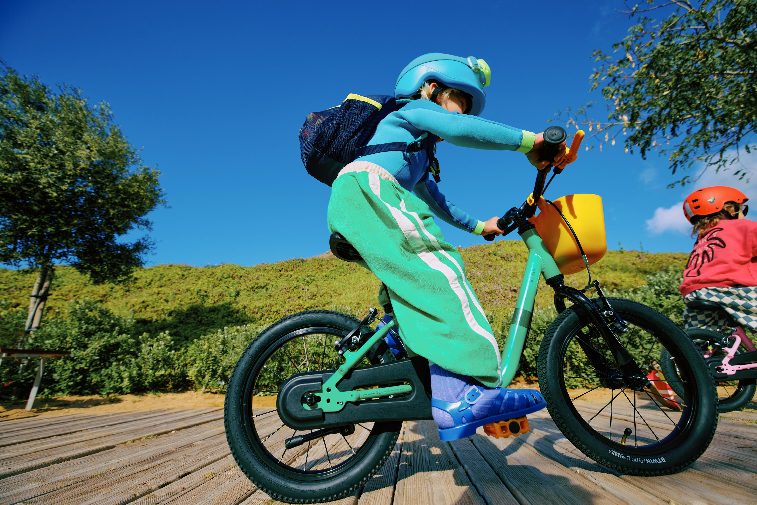 Velohelm Kinder 47-55 cm Play 500 blau 18/23