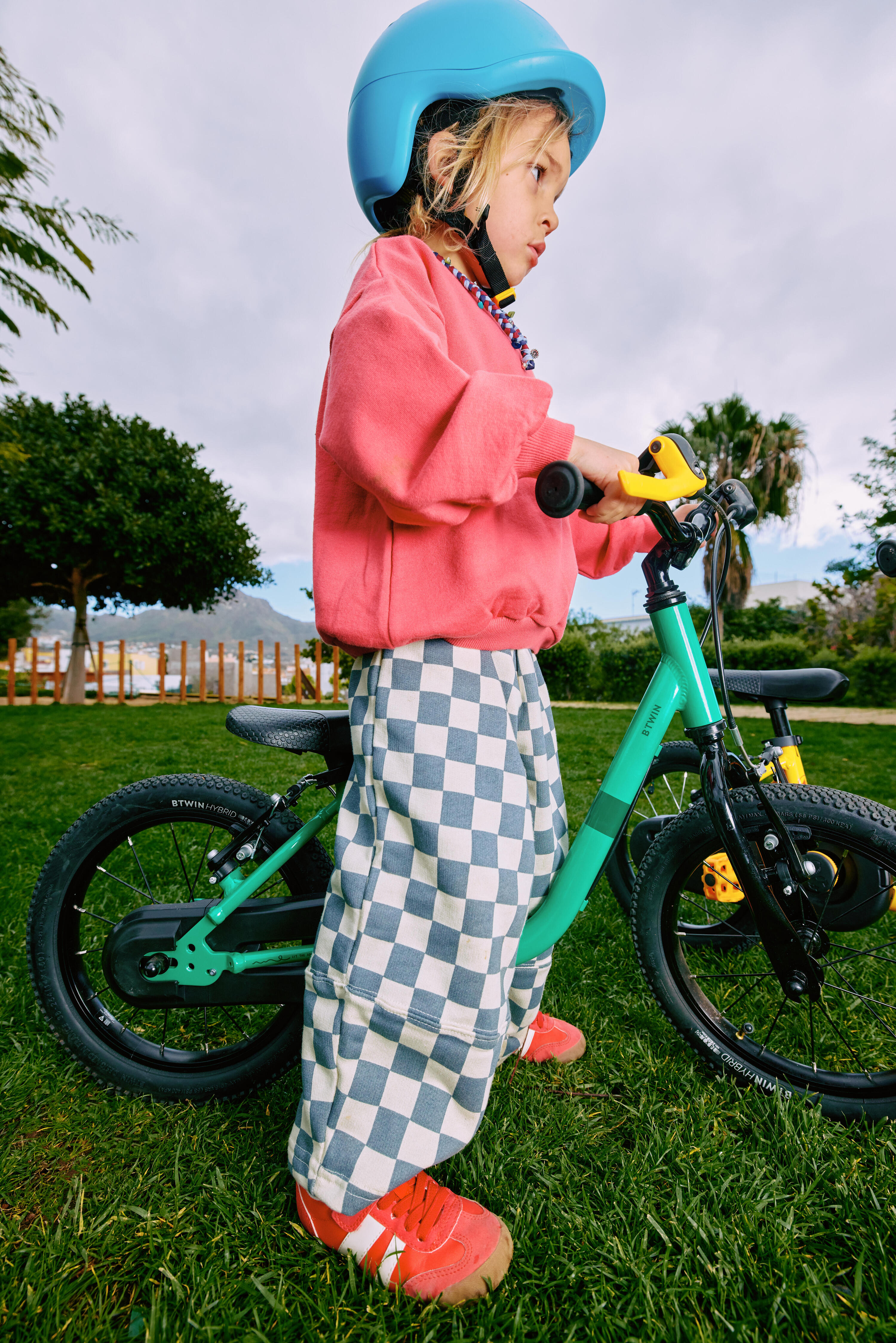 Fahrradhelm Play 500 47–55 cm Kinder blau 13/25