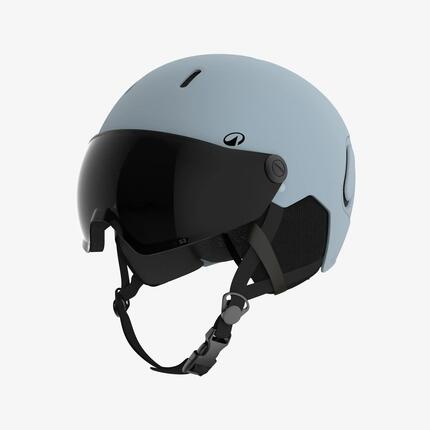 Casque de ski avec visière adulte, PST 150 bleu