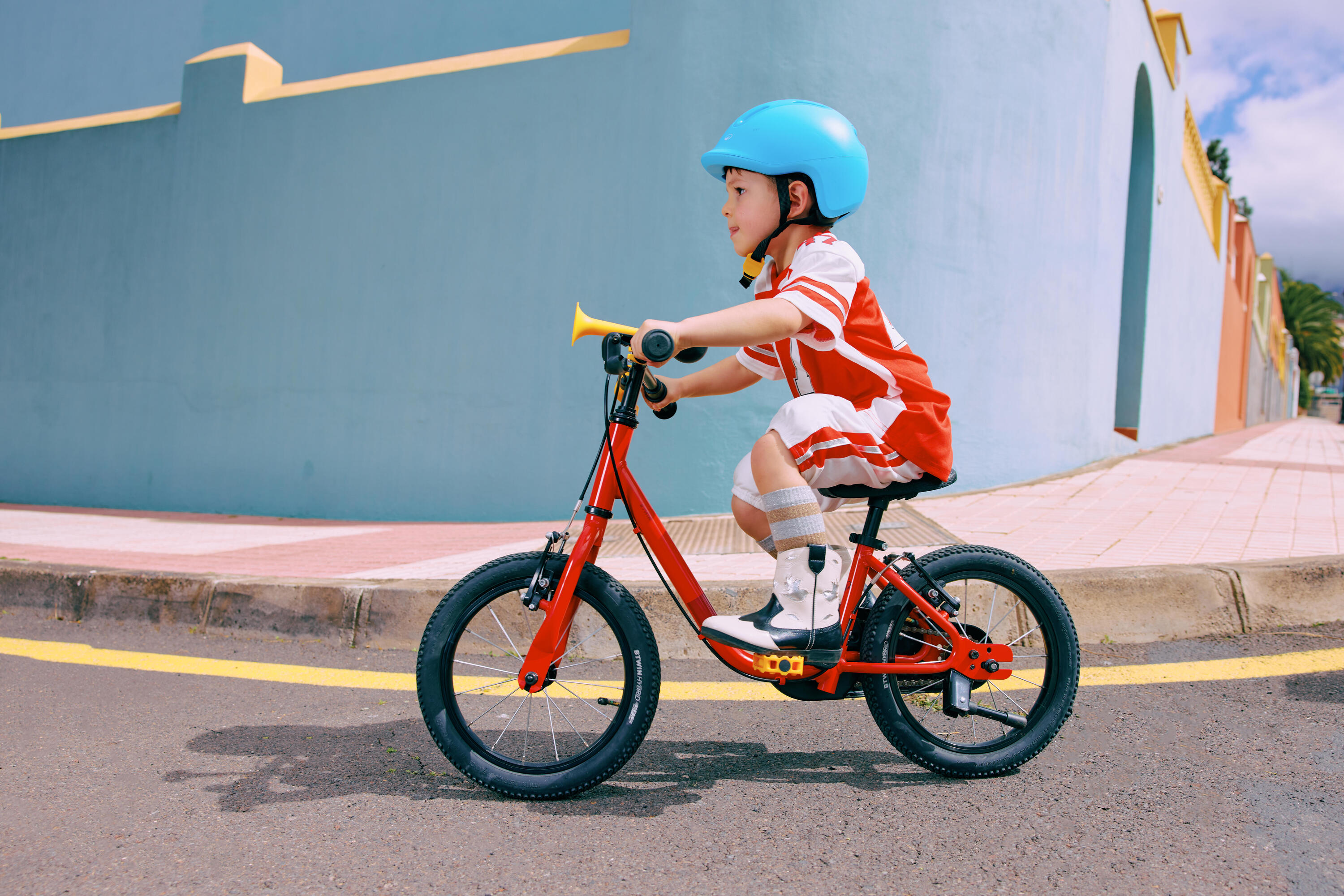 Velohelm Kinder 47-55 cm Play 500 blau 13/23