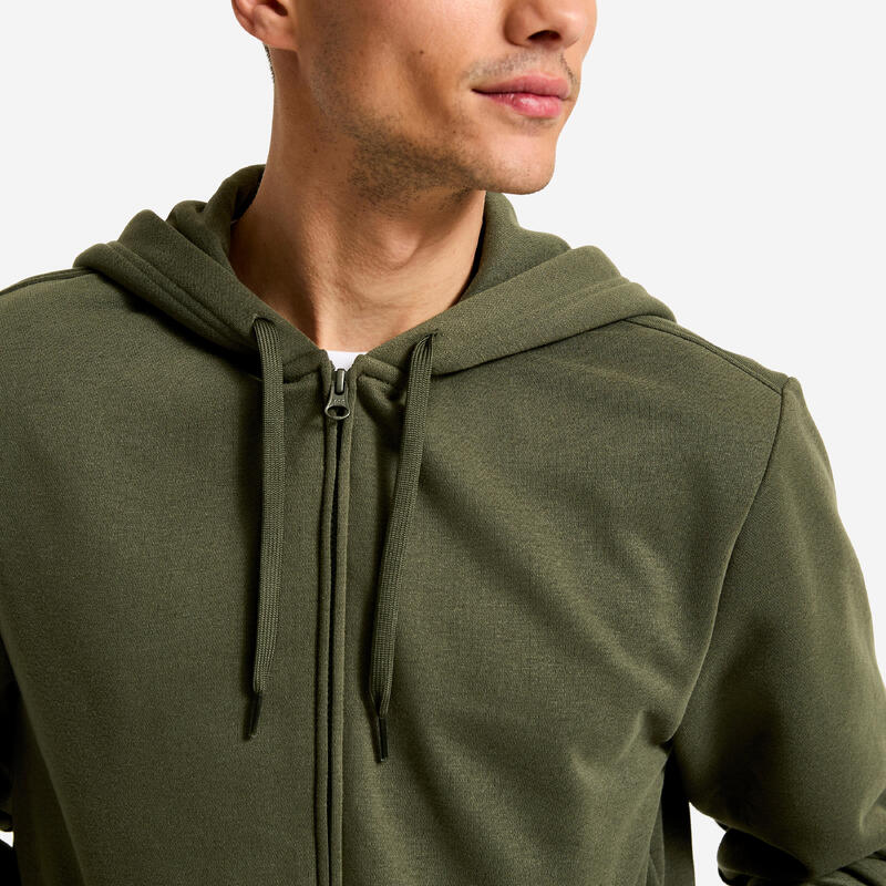 Erkek Kapüşonlu Sweatshirt - Haki