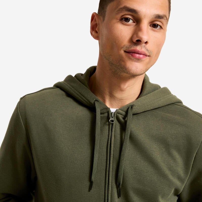 Erkek Kapüşonlu Sweatshirt - Haki