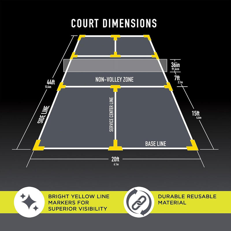 Set de marcatori de teren pentru pickleball