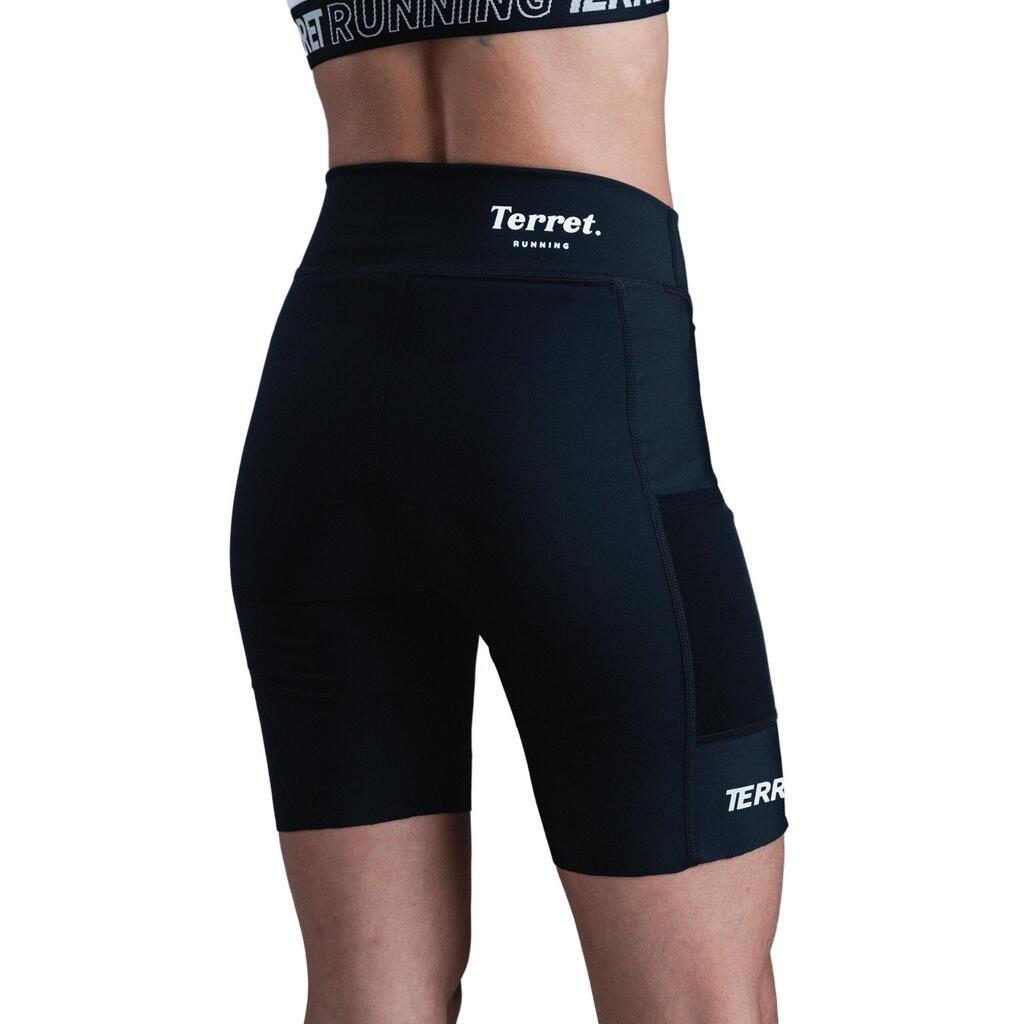Licra corta de running Biker Run Pro para Mujer Terret - Negro